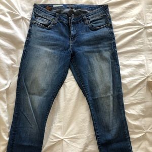 Kut from the Kloth Skinny Jeans Frayed Hem